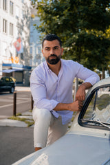 Oxfordhemd "Milano" lavendel