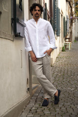 Leinenhemd "Amalfi" weiss