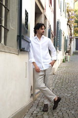 Leinenhemd "Portofino" weiss