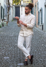 Leinenhemd "Portofino" beige