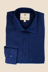 Leinenhemd "Portofino" dunkelblau